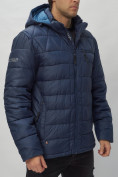 Купить Куртка спортивная мужская с капюшоном темно-синего цвета 62187TS, фото 16