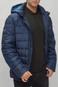 Купить Куртка спортивная мужская с капюшоном темно-синего цвета 62187TS, фото 19
