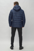Купить Куртка спортивная мужская с капюшоном темно-синего цвета 62187TS, фото 5