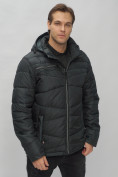 Купить Куртка спортивная мужская с капюшоном черного цвета 62188Ch, фото 10