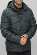 Купить Куртка спортивная мужская с капюшоном темно-серого цвета 62188TC, фото 16