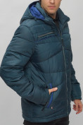 Купить Куртка спортивная мужская с капюшоном темно-синего цвета 62188TS, фото 12