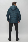 Купить Куртка спортивная мужская с капюшоном темно-синего цвета 62188TS, фото 5