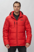 Купить Куртка спортивная мужская с капюшоном красного цвета 62190Kr, фото 9