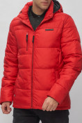 Купить Куртка спортивная мужская с капюшоном красного цвета 62190Kr, фото 10