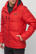 Купить Куртка спортивная мужская с капюшоном красного цвета 62190Kr, фото 12