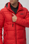 Купить Куртка спортивная мужская с капюшоном красного цвета 62190Kr, фото 13