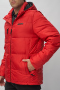 Купить Куртка спортивная мужская с капюшоном красного цвета 62190Kr, фото 15