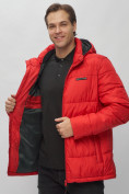 Купить Куртка спортивная мужская с капюшоном красного цвета 62190Kr, фото 16