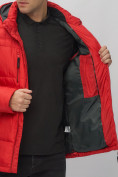 Купить Куртка спортивная мужская с капюшоном красного цвета 62190Kr, фото 17