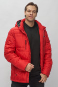 Купить Куртка спортивная мужская с капюшоном красного цвета 62190Kr, фото 18