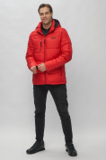 Купить Куртка спортивная мужская с капюшоном красного цвета 62190Kr, фото 2