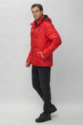 Купить Куртка спортивная мужская с капюшоном красного цвета 62190Kr, фото 3