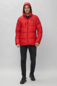 Купить Куртка спортивная мужская с капюшоном красного цвета 62190Kr, фото 6