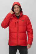 Купить Куртка спортивная мужская с капюшоном красного цвета 62190Kr, фото 7