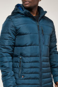 Купить Куртка спортивная мужская с капюшоном темно-синего цвета 62220TS, фото 11