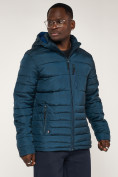Купить Куртка спортивная мужская с капюшоном темно-синего цвета 62220TS, фото 14
