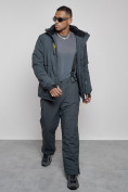 Купить Горнолыжный костюм мужской зимний темно-серого цвета 6306TC, фото 18