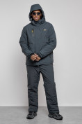 Купить Горнолыжный костюм мужской зимний темно-серого цвета 6306TC, фото 6