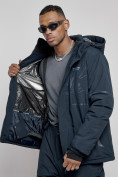 Купить Горнолыжный костюм мужской зимний темно-синего цвета 6306TS, фото 16