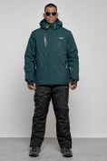 Купить Горнолыжный костюм мужской зимний темно-зеленого цвета 6306TZ
