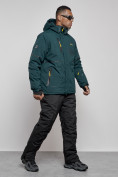 Купить Горнолыжный костюм мужской зимний темно-зеленого цвета 6306TZ, фото 3