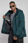 Купить Горнолыжный костюм мужской зимний темно-зеленого цвета 6306TZ, фото 14