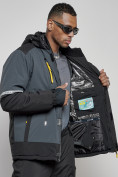 Купить Горнолыжный костюм мужской зимний темно-серого цвета 6308TC, фото 12