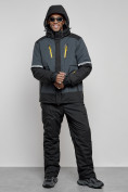 Купить Горнолыжный костюм мужской зимний темно-серого цвета 6308TC, фото 5