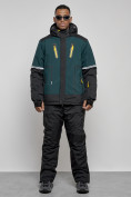Купить Горнолыжный костюм мужской зимний темно-зеленого цвета 6308TZ