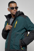 Купить Горнолыжный костюм мужской зимний темно-зеленого цвета 6308TZ, фото 10