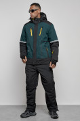 Купить Горнолыжный костюм мужской зимний темно-зеленого цвета 6308TZ, фото 2