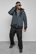Купить Горнолыжный костюм мужской зимний темно-серого цвета 6309TC, фото 14