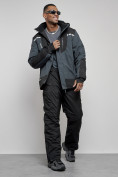 Купить Горнолыжный костюм мужской зимний темно-серого цвета 6309TC, фото 15