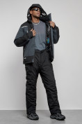 Купить Горнолыжный костюм мужской зимний темно-серого цвета 6309TC, фото 16