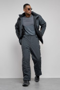 Купить Горнолыжный костюм мужской зимний темно-серого цвета 6311TC, фото 18