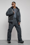 Купить Горнолыжный костюм мужской зимний темно-серого цвета 6311TC, фото 19