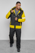 Купить Горнолыжный костюм мужской зимний желтого цвета 6313J, фото 16