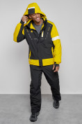 Купить Горнолыжный костюм мужской зимний желтого цвета 6313J, фото 17