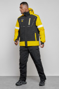 Купить Горнолыжный костюм мужской зимний желтого цвета 6313J, фото 2