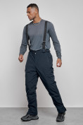 Купить Горнолыжный костюм мужской зимний темно-синего цвета 6313TS, фото 16