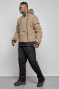 Купить Горнолыжный костюм мужской зимний бежевого цвета 6320B, фото 2