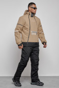 Купить Горнолыжный костюм мужской зимний бежевого цвета 6320B, фото 3