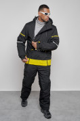 Купить Горнолыжный костюм мужской зимний черного цвета 6320Ch, фото 14