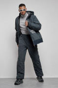 Купить Горнолыжный костюм мужской зимний темно-серого цвета 6320TC, фото 23