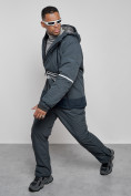 Купить Горнолыжный костюм мужской зимний темно-серого цвета 6320TC, фото 9