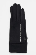 Купить Спортивные перчатки демисезонные женские черного цвета 644Ch, фото 4