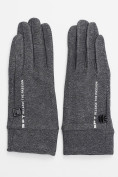 Купить Спортивные перчатки демисезонные женские серого цвета 644Sr, фото 2