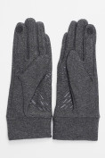 Купить Спортивные перчатки демисезонные женские серого цвета 644Sr, фото 3