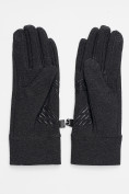 Купить Спортивные перчатки демисезонные женские темно-серого цвета 644TC, фото 3